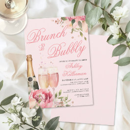 Brunch And Bubbly Bridal Shower 招待状