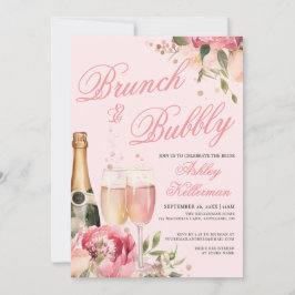 Brunch And Bubbly Bridal Shower 招待状