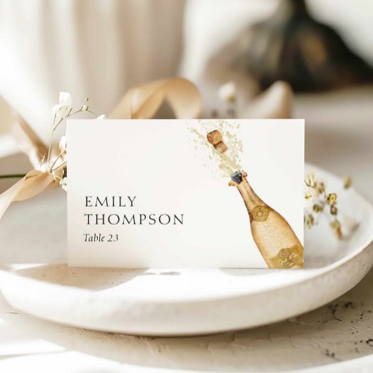 Brunch and Bubbly Bridal Shower Place Cards テーブルナンバー