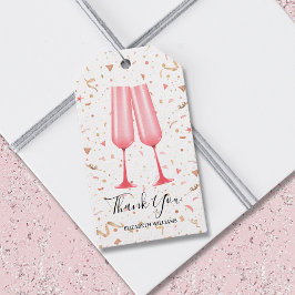 Brunch and Bubbly Thank You Bridal Shower Gift Tag ギフトタグ