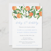 Brunch Baby Shower for Boy;ベビーと泡立 招待状 (正面)