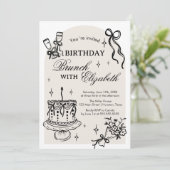 Brunch Birthday Invitation 招待状 (スタンド正面)