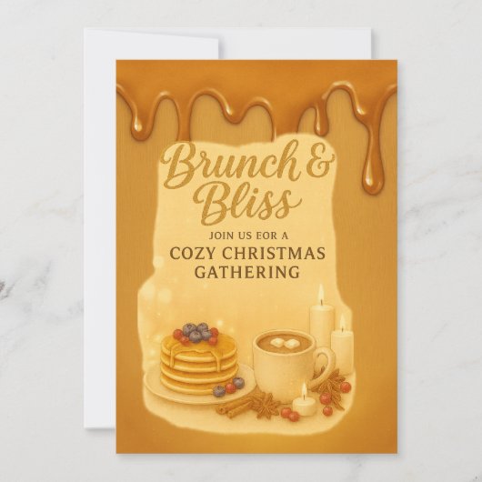 Brunch & Bliss コージークリスマスゲスト招待状 招待状 (正面)