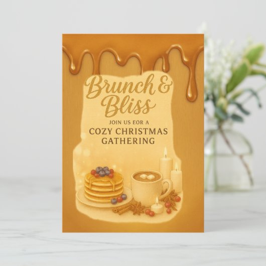 Brunch & Bliss Cozy Christmas Gathering Invitation 招待状 (スタンド正面)
