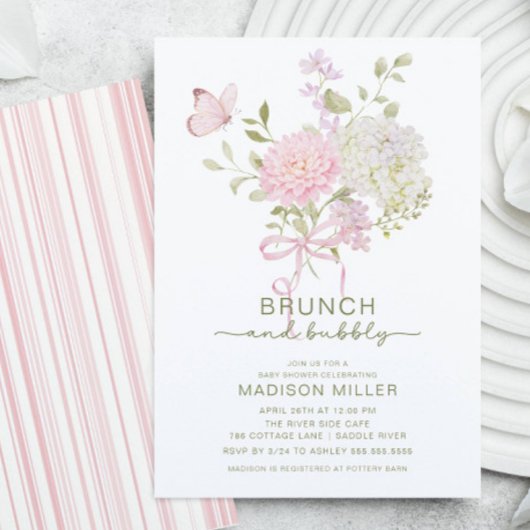 Brunch & Bubbly Baby Shower Invitation 招待状