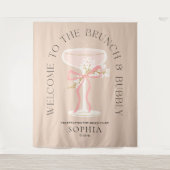 Brunch & Bubbly Champagne Bridal Shower Tapestry タペストリー (正面)