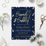 Brunch & Bubbly Confetti Bridal Shower Real 箔招待状<br><div class="desc">These chic and very stylish bridal shower invitations features an elegant real foil confetti theme with modern typography that is great for any bride to be. Easily personalize the design with your own wording and find matching party items at www.zazzle.com/invitation_republic. The cover photo has been designed using resources from Freepik.com...</div>