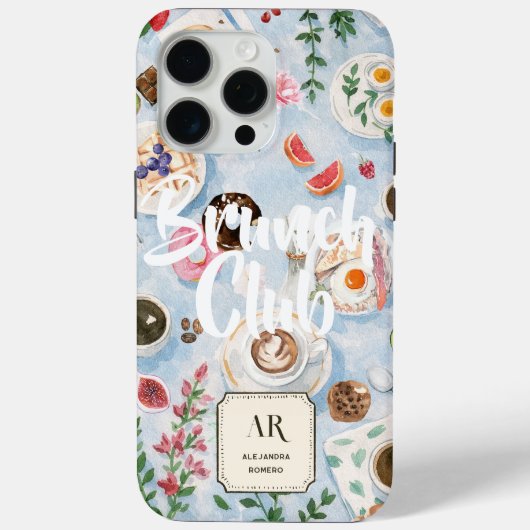 Brunch Club | Custom Monogram Case-Mate iPhoneケース (裏面)