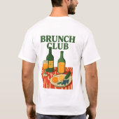 Brunch Club Retro Minimalist Foodie Tシャツ (裏面)