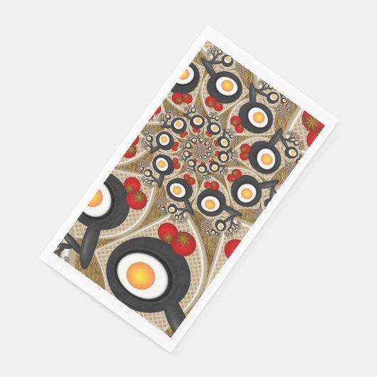 Brunch Fractal Art Funny Food, Tomatoes, Eggs (コーナー)
