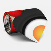 Brunch Fractal Art Funny Food, Tomatoes, Eggs ネクタイ (ロール)