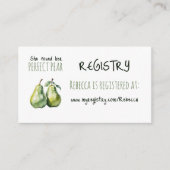 Brunch Perfect エレガント Pearブライダルシャワーレジストリ エンクロージャーカード (正面)