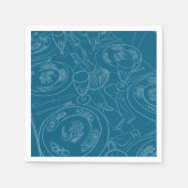 Brunch Tablescape スタンダードカクテルナプキン (正面)