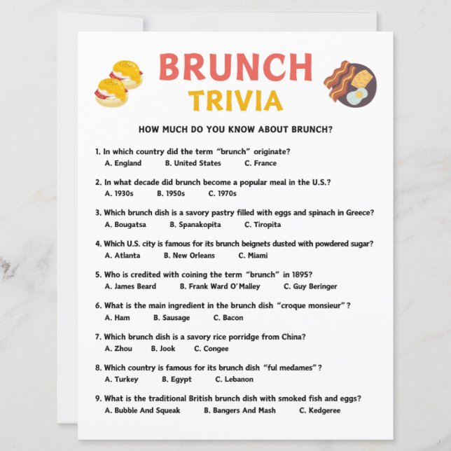 Brunch Trivia Game (正面)