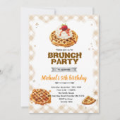 Brunch Waffles Birthday Invitation 招待状 (正面)
