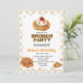 Brunch Waffles Birthday Invitation 招待状 (スタンド正面)
