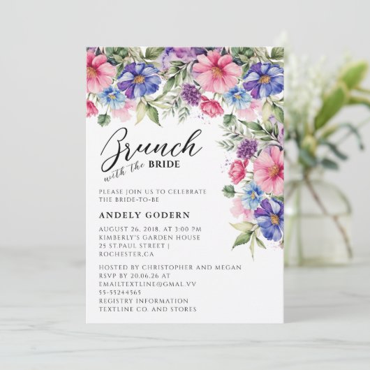 Brunch With the Bride Invitation 招待状 (スタンド正面)