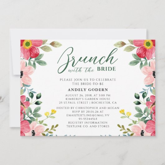 Brunch With the Bride Invitation 招待状 (正面)