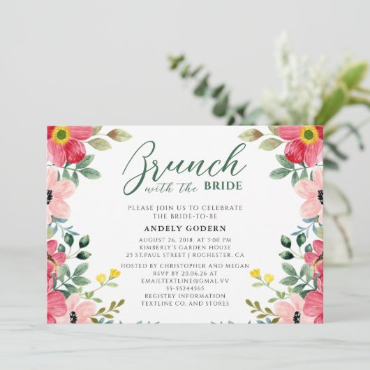 Brunch With the Bride Invitation 招待状 (スタンド正面)