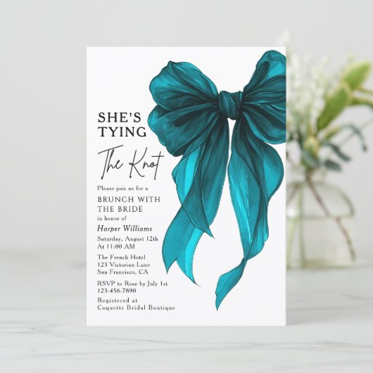 Brunch With The Bride She's Tying The Knot Bow 招待状 (スタンド正面)