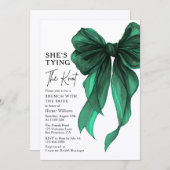 Brunch With The Bride She's Tying The Knot Bow 招待状 (正面/裏面)