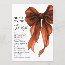 Brunch With The Bride She's Tying The Knot Bow 招待状