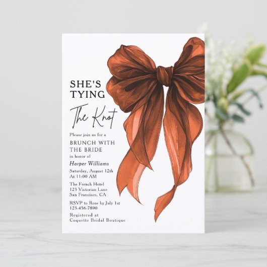 Brunch With The Bride She's Tying The Knot Bow 招待状 (スタンド正面)