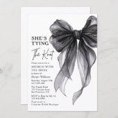 Brunch With The Bride She's Tying The Knot Bow 招待状 (正面/裏面)