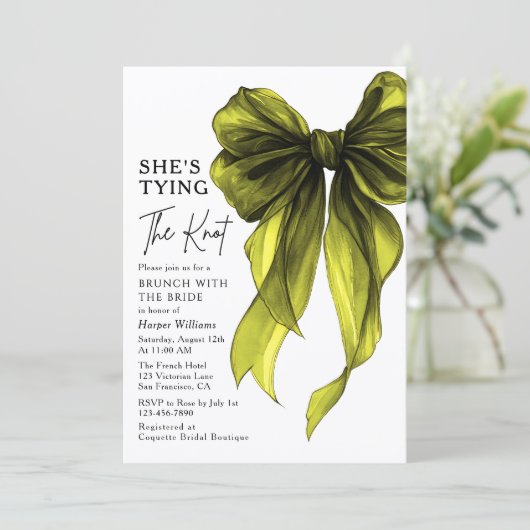 Brunch With The Bride She's Tying The Knot Bow 招待状 (スタンド正面)