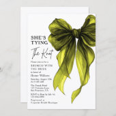 Brunch With The Bride She's Tying The Knot Bow 招待状 (正面/裏面)