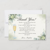 Brunch y Bubbly Glass of Champange  サンキューカード (正面)