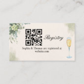 Brunch y Bubbly Glass of Champange Bridal Shower エンクロージャーカード (正面)