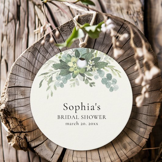 Brunch y Bubbly Glass of Champange Bridal Shower フェイバータグ