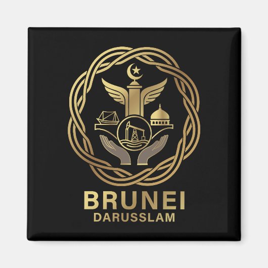 Brunei Darusslam Southeast Asia マグネット (正面)