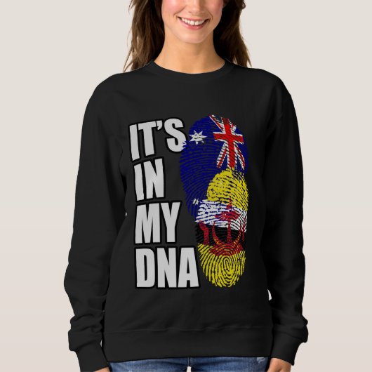 Bruneian And Australian Mix DNA Flag Heritage スウェットシャツ (正面)