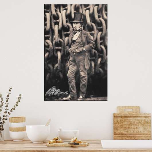 BRUNEL Isambard Kingdom Brunel Engineer Genius ポスター (キッチン)