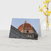 Brunelleschi's Dome, Florence, Italy - カード (黄色い花)