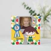 Brunette写真を追加カスタムチアリーダー招待状 招待状 (スタンド正面)