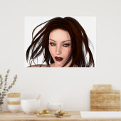 Brunette Beauty poster ポスター (キッチン)