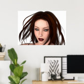 Brunette Beauty poster ポスター (ホームオフィス)