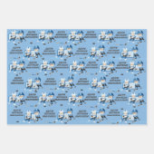 Brunette Boy Hockey Personalized ラッピングペーパーシート (正面2)