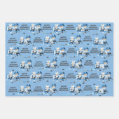 Brunette Boy Hockey Personalized ラッピングペーパーシート (正面)