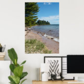 Brunette Park Shoreline — Lake Superior, Michigan ポスター (ホームオフィス)
