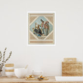 BrunhildeとHagen、「ザ・ニーベル」のイラストレーション ポスター (キッチン)