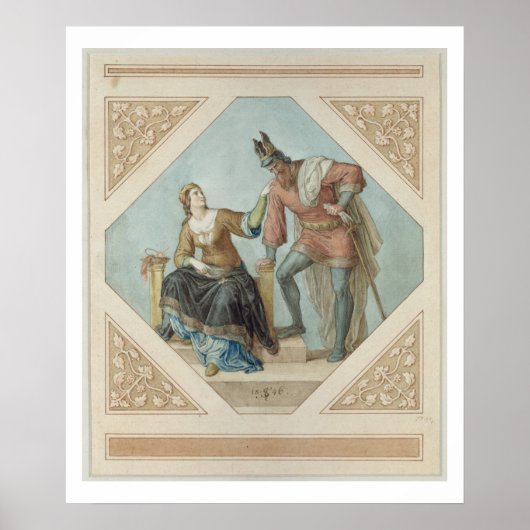 BrunhildeとHagen、「ザ・ニーベル」のイラストレーション ポスター (正面)