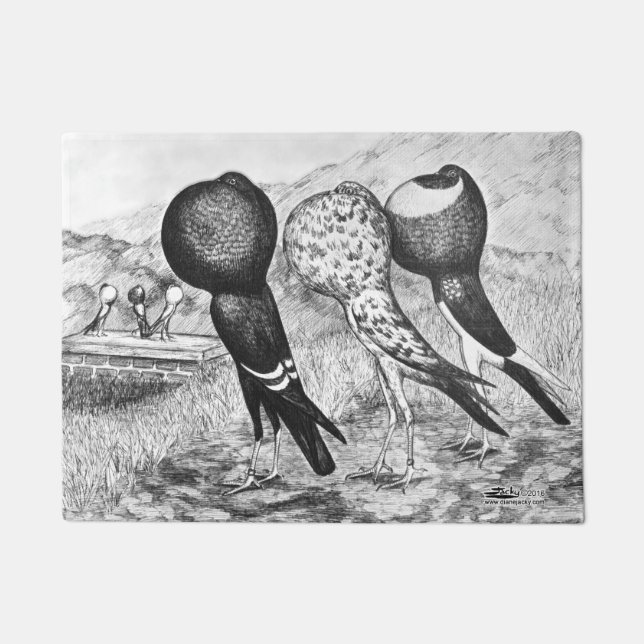 BrunnerのPouterハト ドアマット (正面)