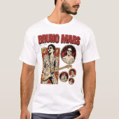 Bruno Mars Romantic Tour 2026 Retro Pop Tシャツ (正面)