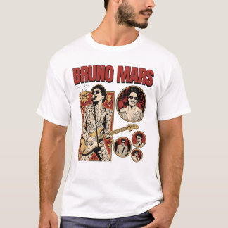 Bruno Mars Romantic Tour 2026 Retro Pop Tシャツ