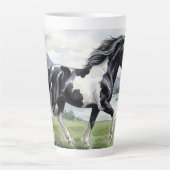 Brunskjottur Black pinto Icelandic カフェラテマグ (正面)