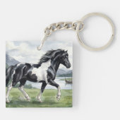 Brunskjottur Black pinto Icelandic キーホルダー (裏面)